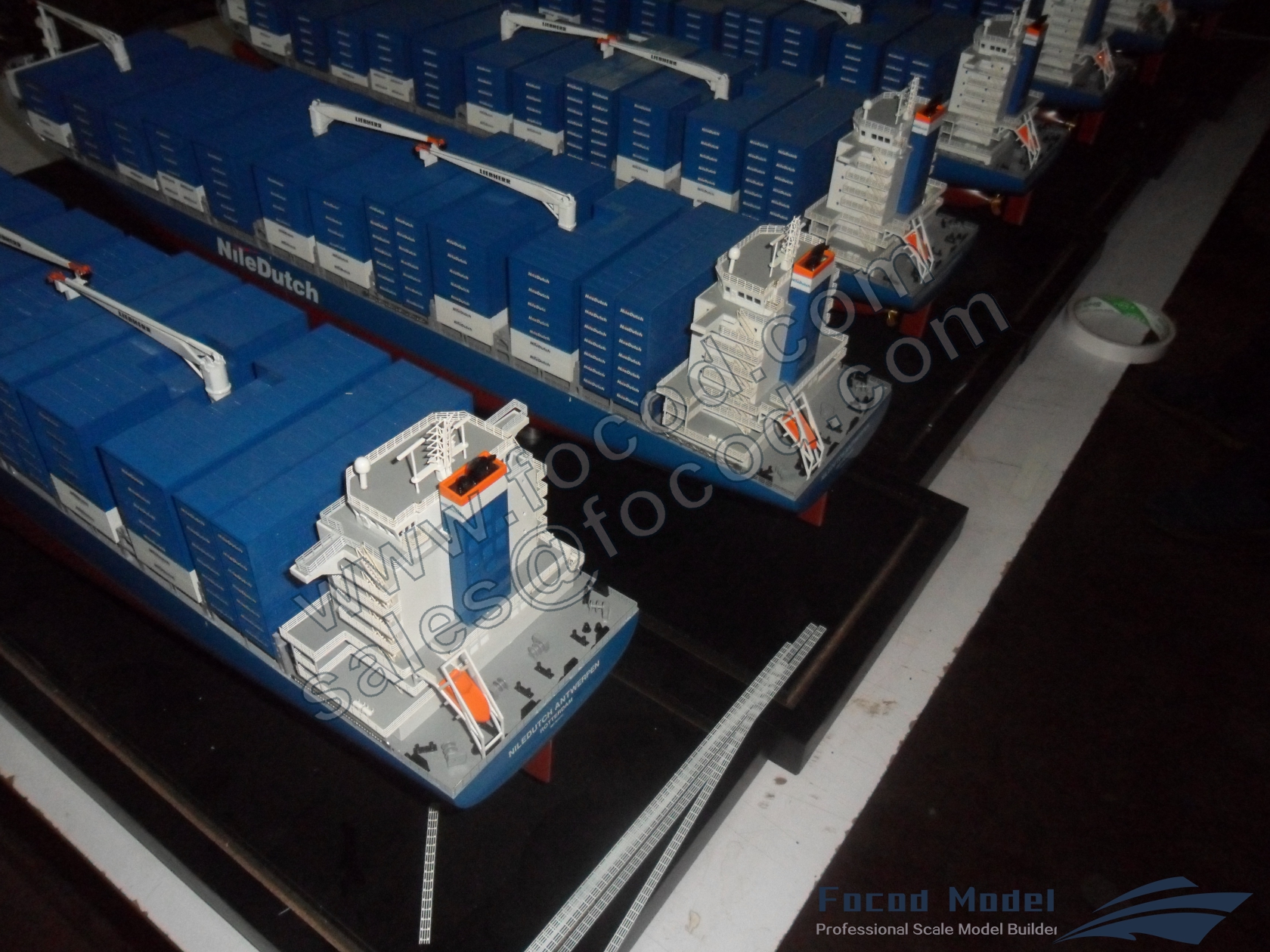 custom made model of Nile Dutch container ship